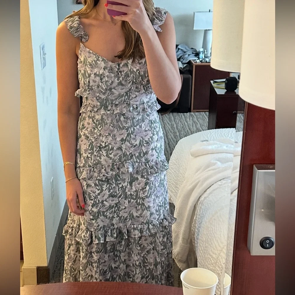 Floral Ruffle Midi Dress - Picture 3 of 3